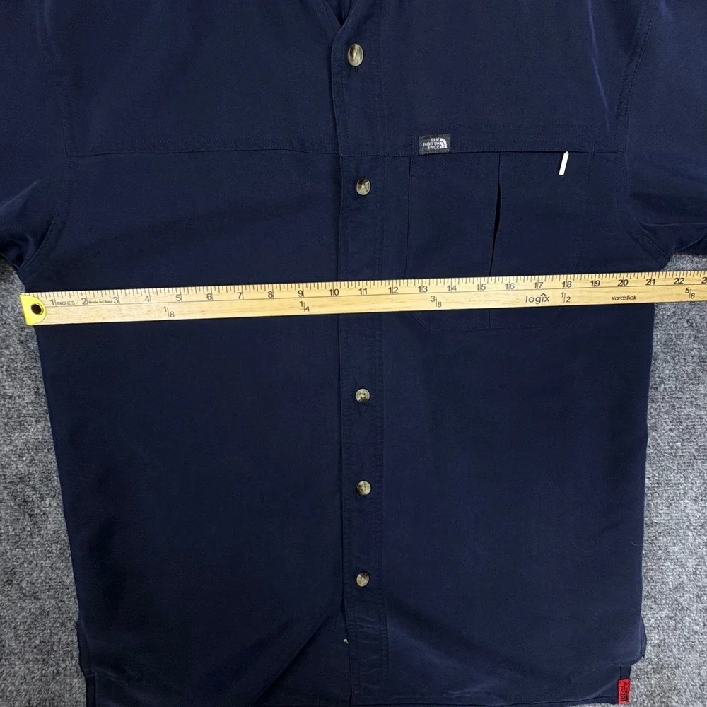 The North Face Mens Navy Blue Modal Blend Long Sleeve Hiking Shirt Small A412